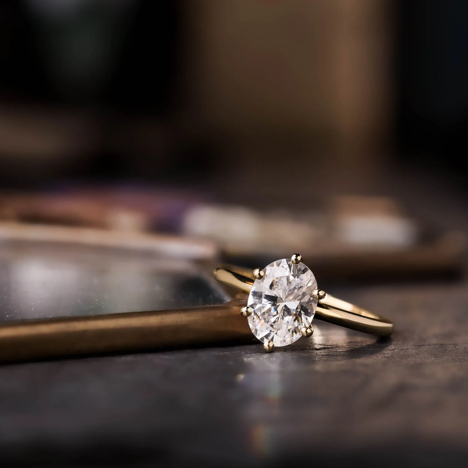 The Olivia - Classic Solitaire Oval Diamond Engagement Ring - Image 14